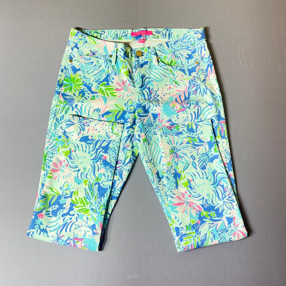 Lilly Pulitzer 5-pocket Skinny Pant in beneath The Bougainvillea
